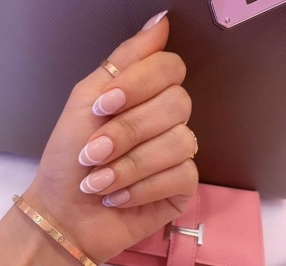 uñas postizas cuadradas rosadas de color rosa moda